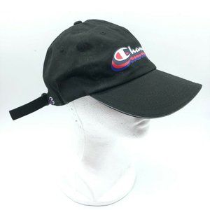 Champion Baseball Cap Adjustable Logo Black One Size Unisex
